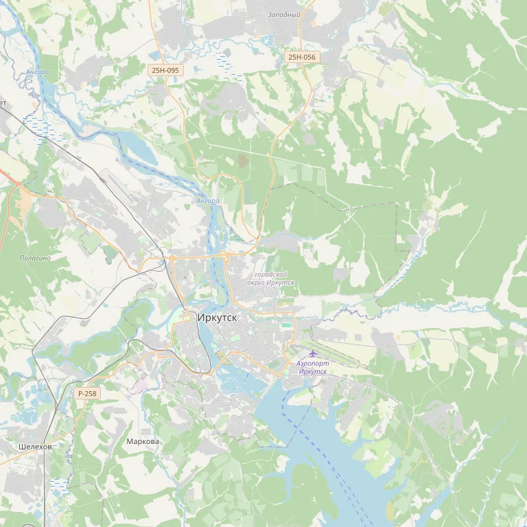 Карта: Река Ангара
