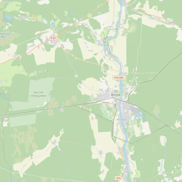 Карта: Река Волхов
