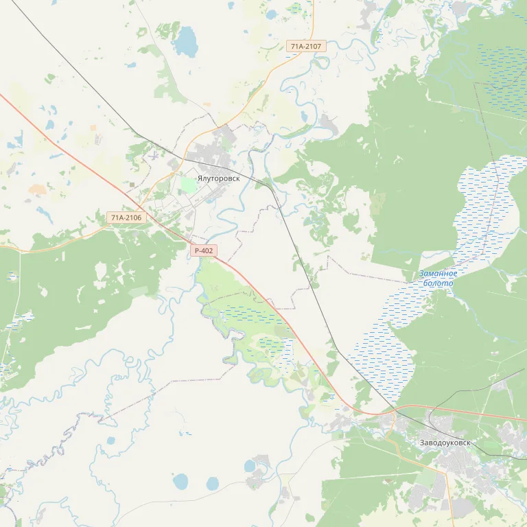 Карта: Река Тобол (Ялуторовск)