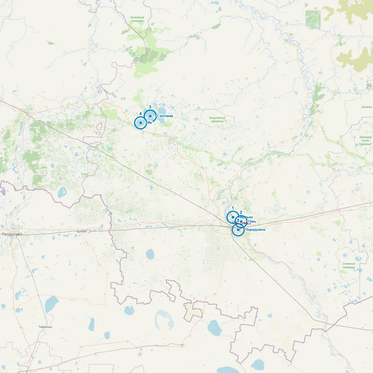 Водоёмы: Омск