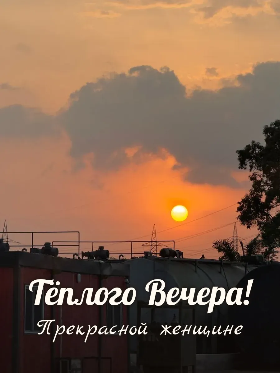 Открытка «Тёплого Вечера» — прекрасной женщине